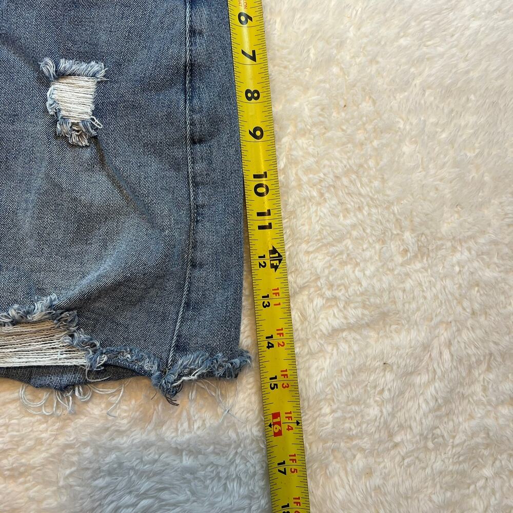 Gobles Mid Waist Zipper Closure Frayed Raw Hem Ripped Mini Denim Skirt Medium‎ - Picture 10 of 12